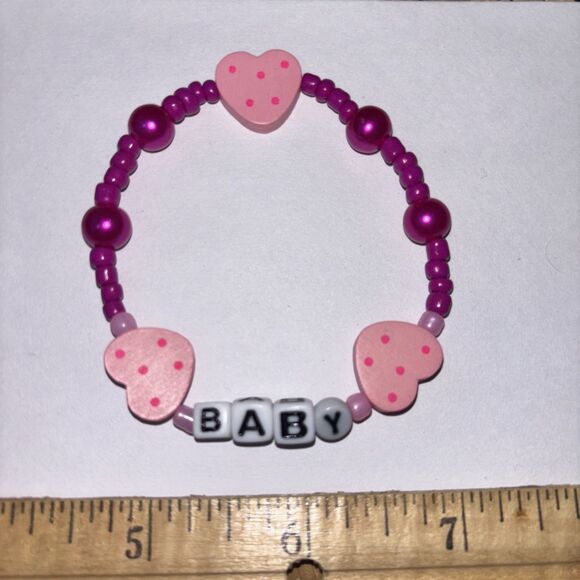 Multicolor “Baby” Bracelet Adult Humor Beaded Handmade Naughty Accessories - Picture 2 of 3